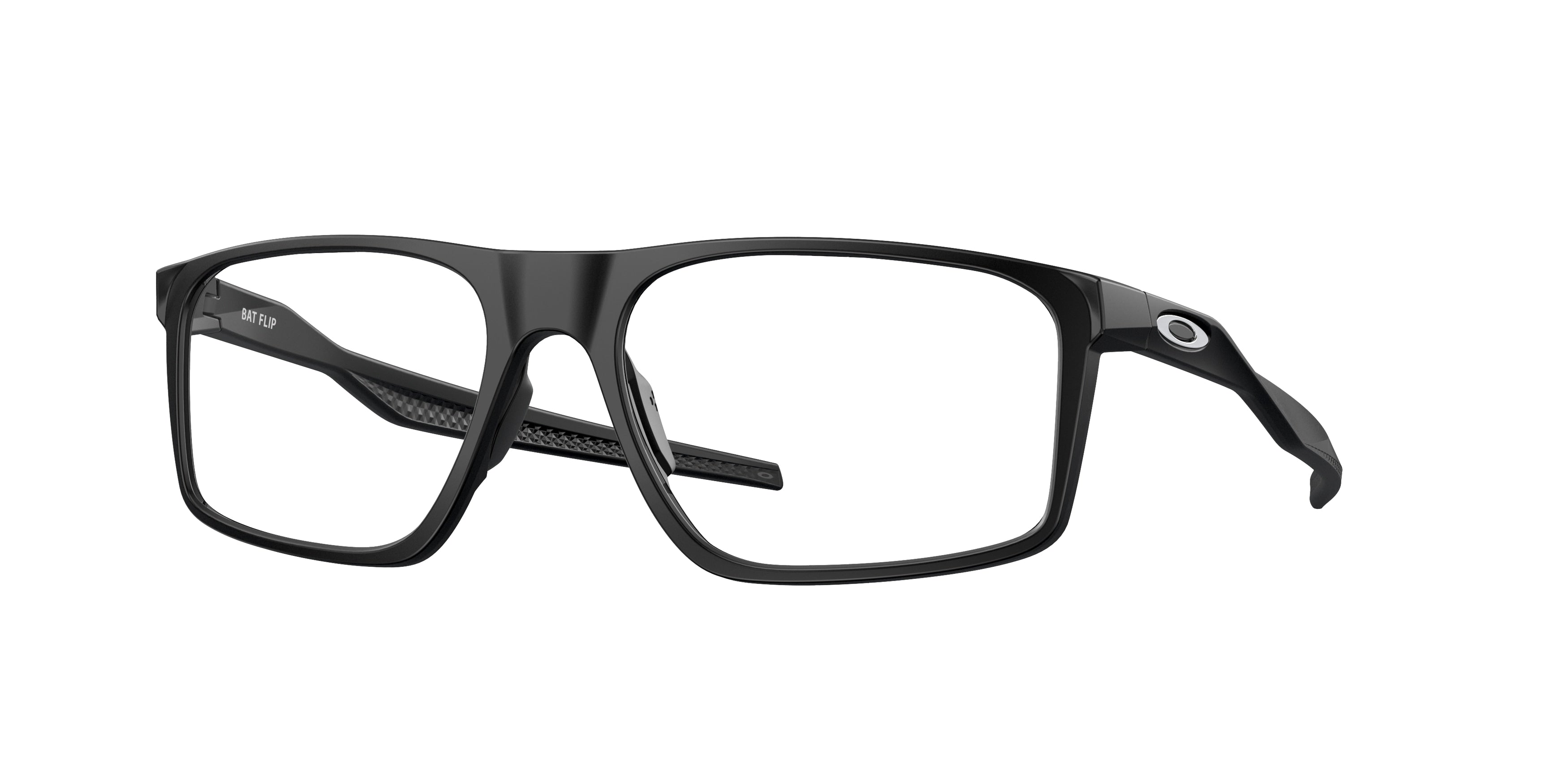 Oakley Uomo Oakley OX8183 BAT FLIP 818301 Montature da vista O_Matter Nero Trasparente Squadrata Normale