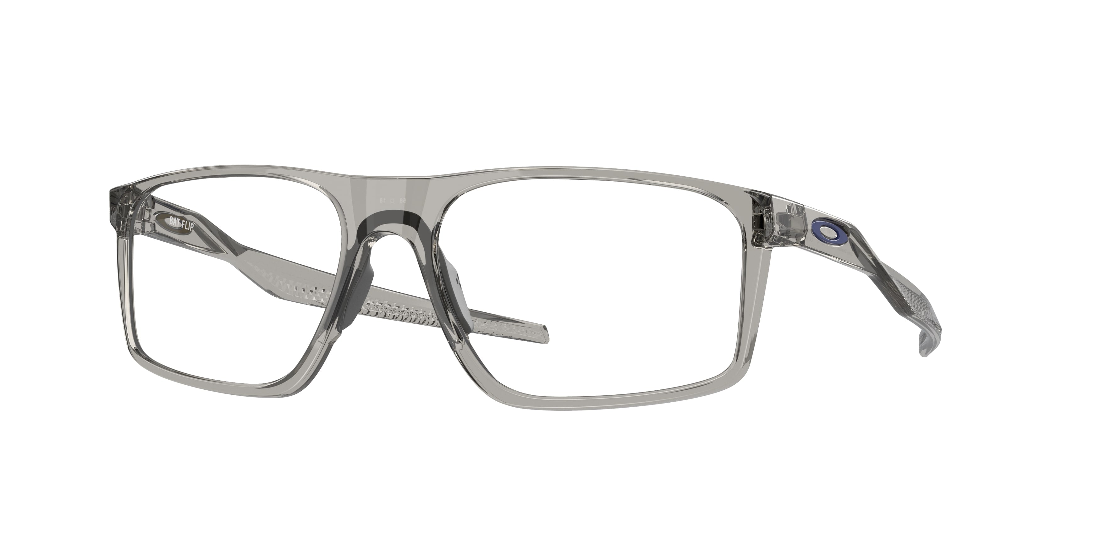 Oakley Uomo Oakley OX8183 BAT FLIP 818302 Montature da vista O_Matter Grigio Trasparente Squadrata Normale