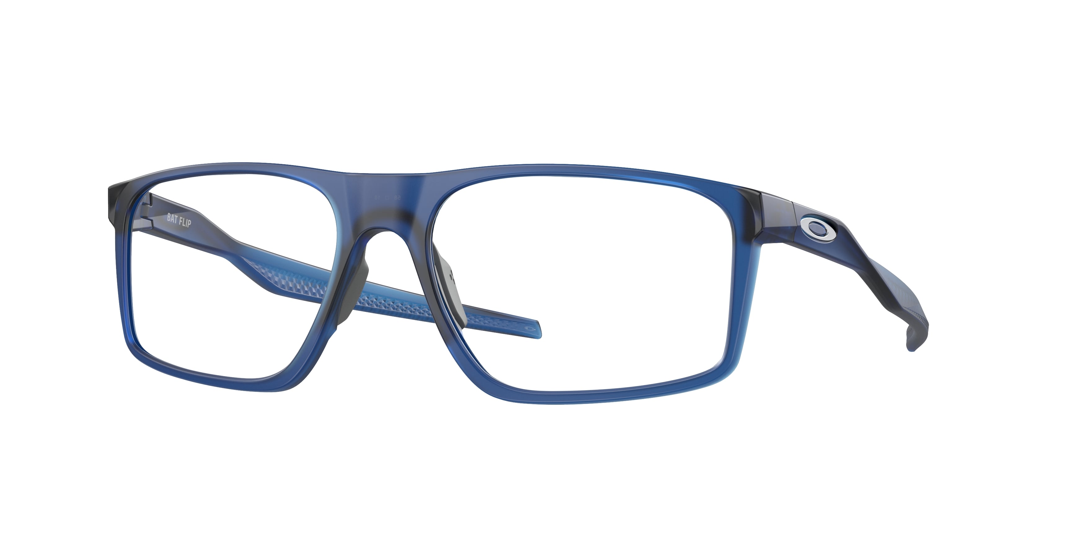 Oakley Uomo Oakley OX8183 BAT FLIP 818303 Montature da vista O_Matter Blu Trasparente Squadrata Normale