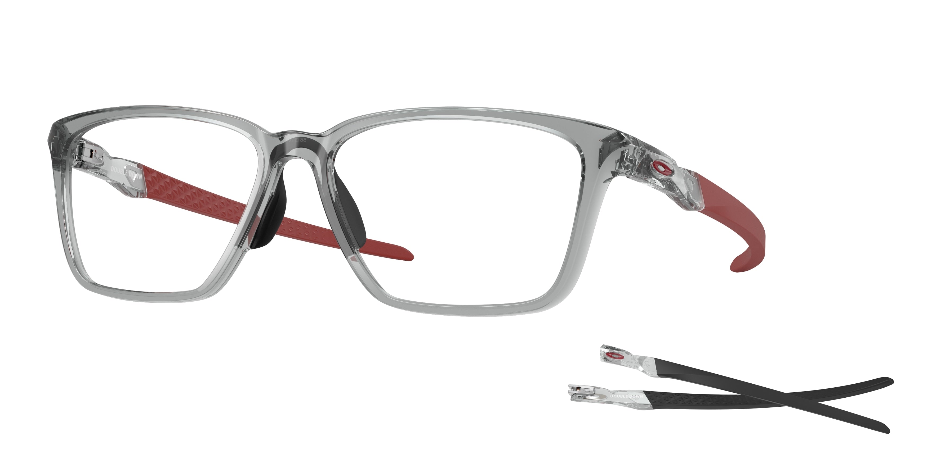 Oakley Uomo Oakley OX8188D DOUBLE DOWN 818806 Montature da vista O_Matter Grigio Trasparente Squadrata Normale