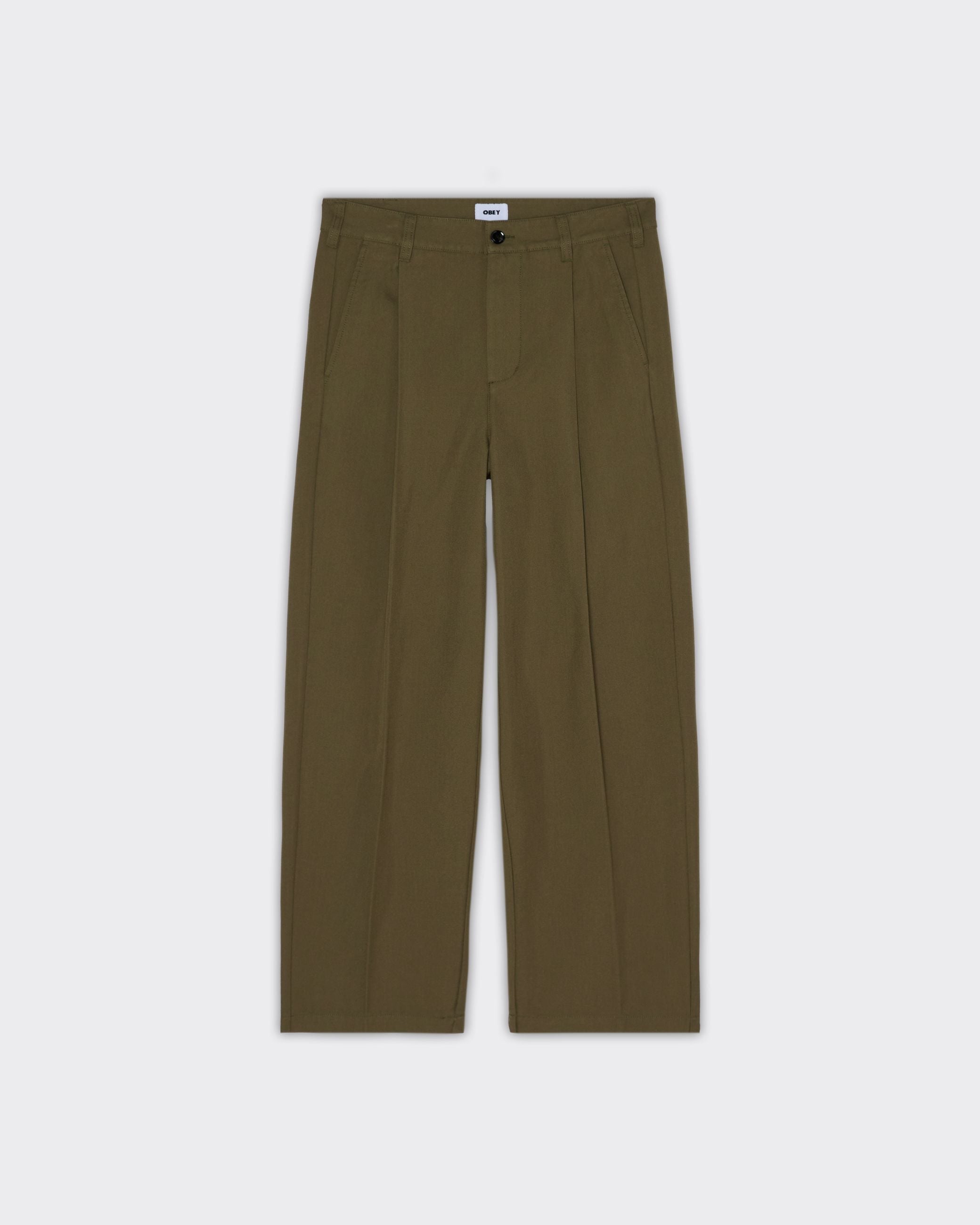 Obey Pantalone Dean Pleated Stone Grey