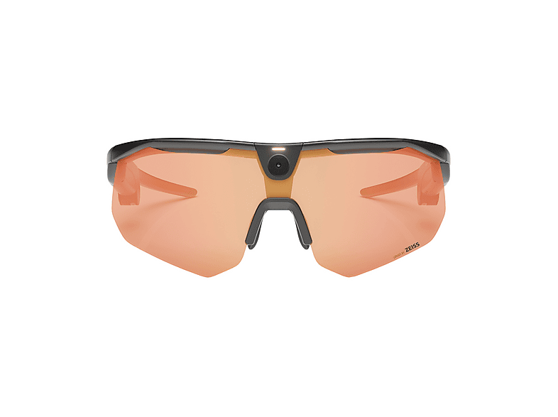Occhiali smart AI BLEEQUP Ranger, lente by Zeiss Pro-Grade, montatura Nera, obiettivo grandangolare da 120° con stabilizzazione dell'immagine, microfoni e altoparlanti integrati