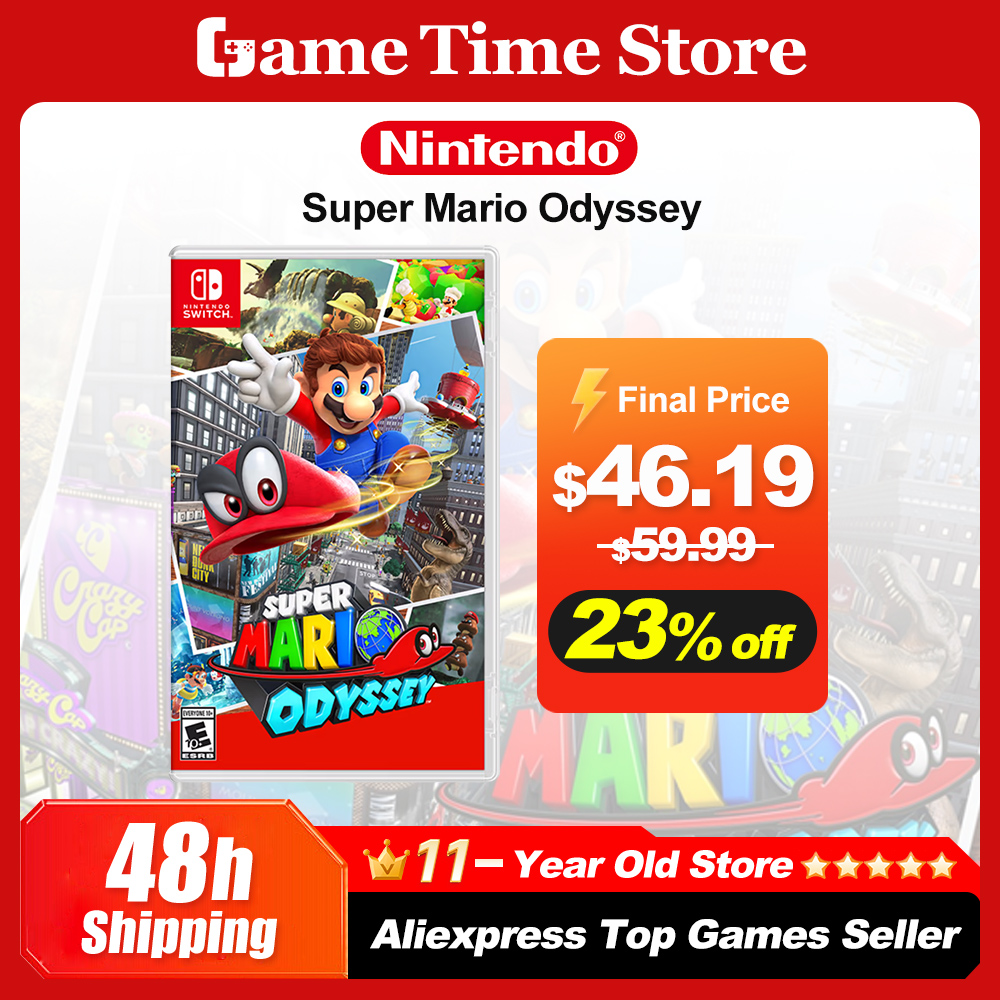 Offerte di giochi Super Mario Odyssey Nintendo Switch Scheda di gioco fisica ufficiale al 100% Genre Action Platformer per Switch OLED Lite