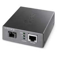 Omada TL-FC111B-20 convertitore multimediale di rete 100 Mbit/s Modalità singola Nero, Media Converter