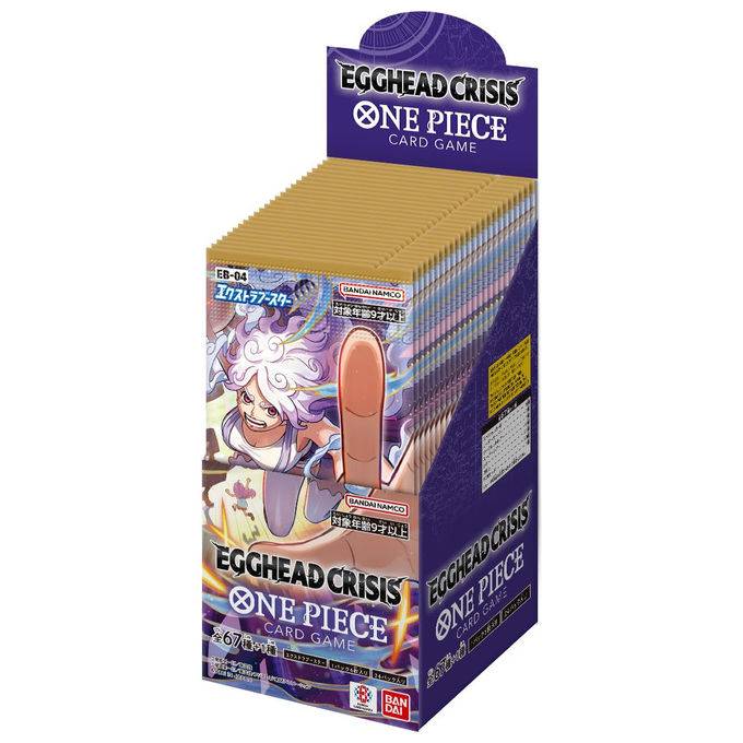 ONE Piece Card Game Egghead Crisis EB-04 Extra Booster Box Giapponese Bandai 24 Confezioni