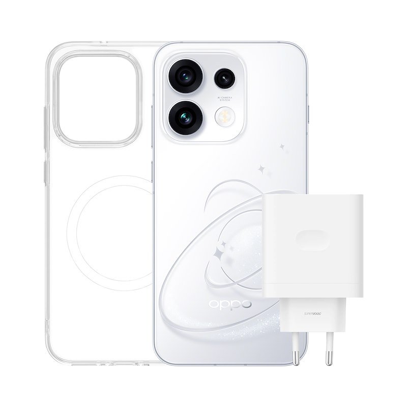 OPPO Reno16 Pro 5G, 512 GB, White, Magnetic Case + SUPERVOOC 80W Power Adapter inclusi