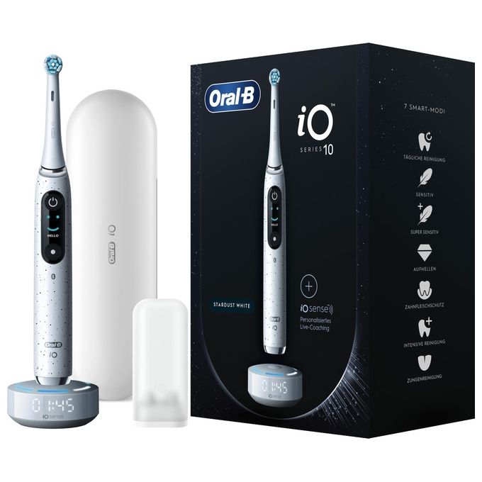 Oral-B 4210201435457 iO Series 10 Spazzolino elettrico con tecnologia iO 7 modalita' display OLED ricarica rapida custodia da viaggio inclusa colore Bianco Oral-B 4210201435457 iO Series 10 Spazzolino elettrico con tecnologia iO 7 modalita' display OLED ricarica rapida custodia da viaggio inclusa colore Bianco