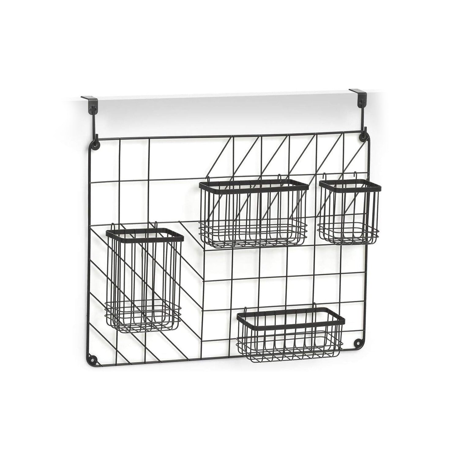 Organizer Da Parete Con 5 Cestini 46x12x60,3