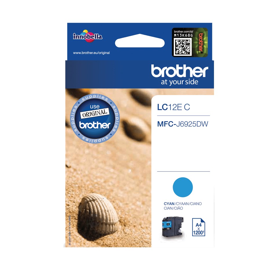 ORIGINALE Brother Cartuccia d'inchiostro ciano LC12EC LC-12E 1200 pagine