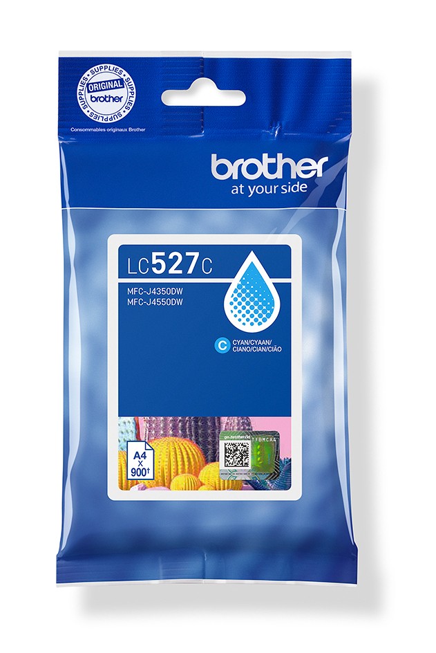 ORIGINALE Brother Cartuccia d'inchiostro ciano LC527C LC-527C 900 pagine