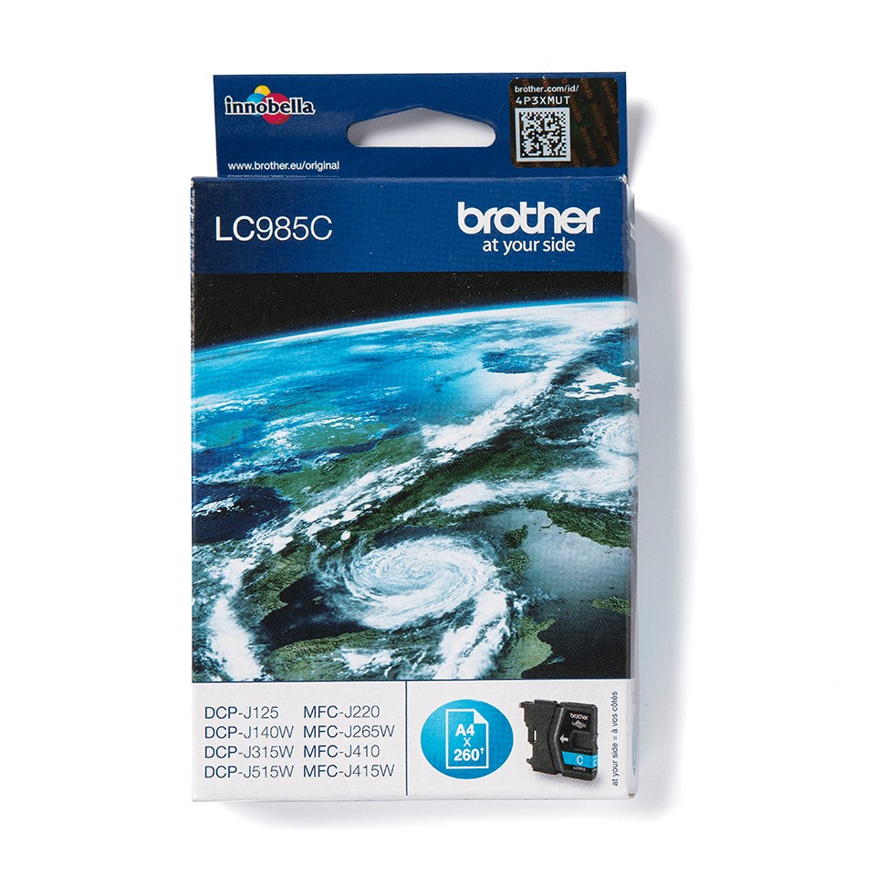 ORIGINALE Brother Cartuccia d'inchiostro ciano LC985C LC-985 260 pagine ORIGINALE Brother Cartuccia d'inchiostro ciano LC985C LC-985 260 pagine