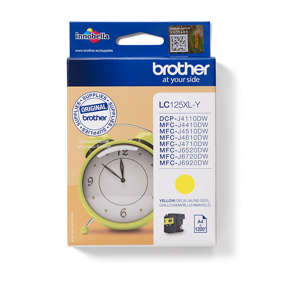 ORIGINALE Brother Cartuccia d'inchiostro giallo LC125XLY LC-125XL 1200 pagine ORIGINALE Brother Cartuccia d'inchiostro giallo LC125XLY LC-125XL 1200 pagine