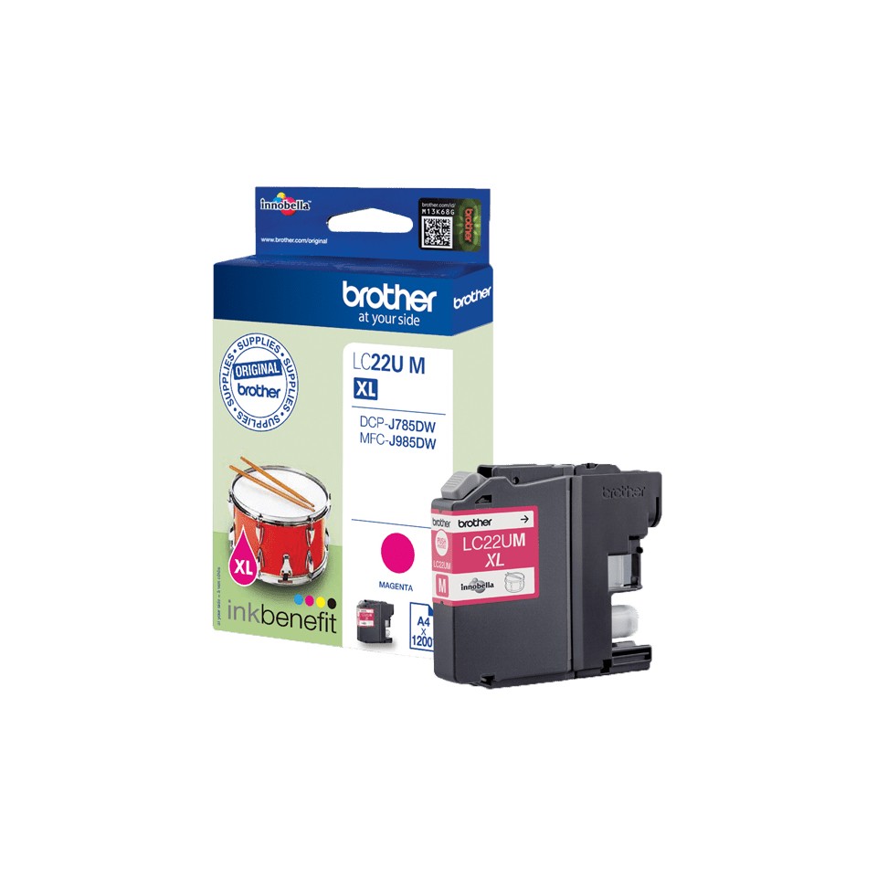 ORIGINALE Brother Cartuccia d'inchiostro magenta LC22UM LC-22U 1200 pagine ORIGINALE Brother Cartuccia d'inchiostro magenta LC22UM LC-22U 1200 pagine