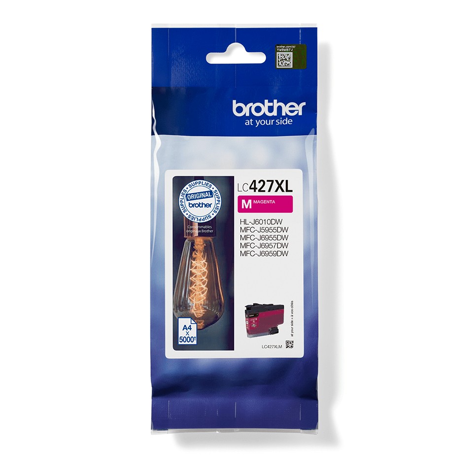 ORIGINALE Brother Cartuccia d'inchiostro magenta LC427XLM LC-427XLM 5000 pagine