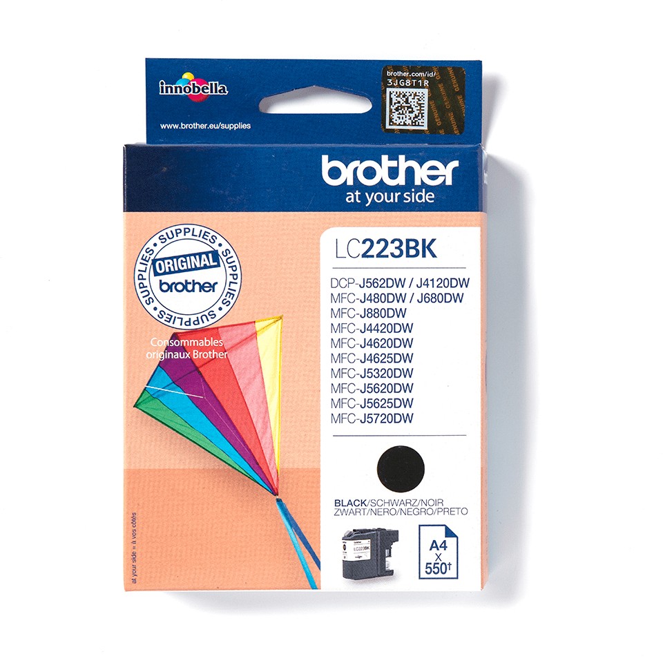ORIGINALE Brother Cartuccia d'inchiostro nero LC223BK LC-223 550 pagine 118ml