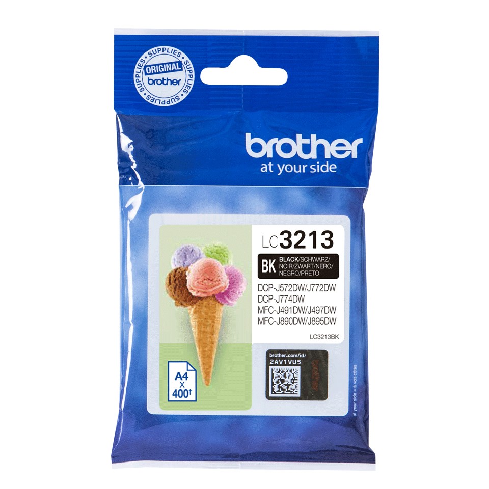 ORIGINALE Brother Cartuccia d'inchiostro nero LC3213BK LC-3213 400 pagine ORIGINALE Brother Cartuccia d'inchiostro nero LC3213BK LC-3213 400 pagine