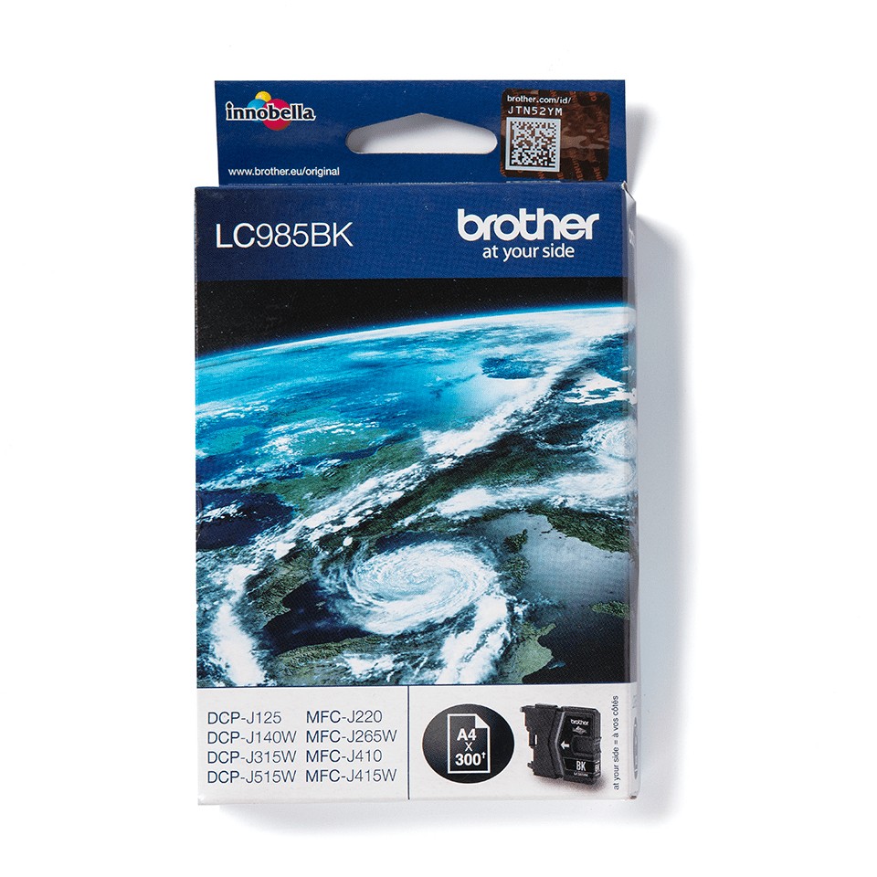 ORIGINALE Brother Cartuccia d'inchiostro nero LC985BK LC-985 300 pagine ORIGINALE Brother Cartuccia d'inchiostro nero LC985BK LC-985 300 pagine