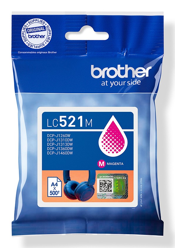 Originale Brother LC521M Magenta Cartucho de Tinta Original - LC521M Originale Brother LC521M Magenta Cartucho de Tinta Original - LC521M