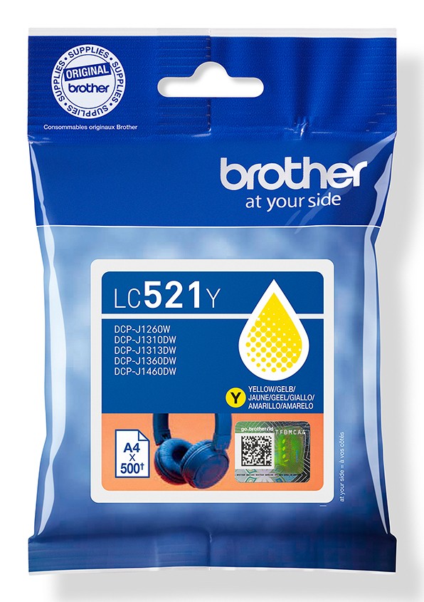 Originale Brother LC521Y Amarillo Cartucho de Tinta Original - LC521Y Originale Brother LC521Y Amarillo Cartucho de Tinta Original - LC521Y