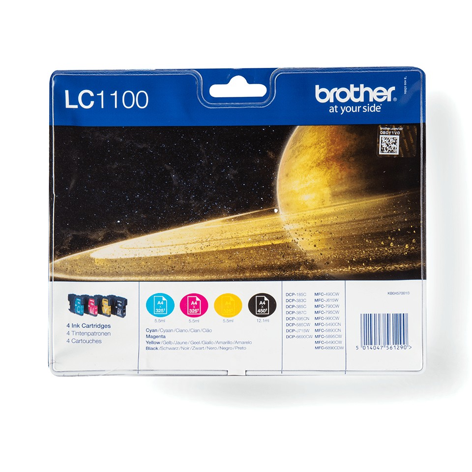 ORIGINALE Brother Multipack nero / ciano / magenta / giallo LC-1100 LC1100VALBPDR confezione multi: bk/c/m/y