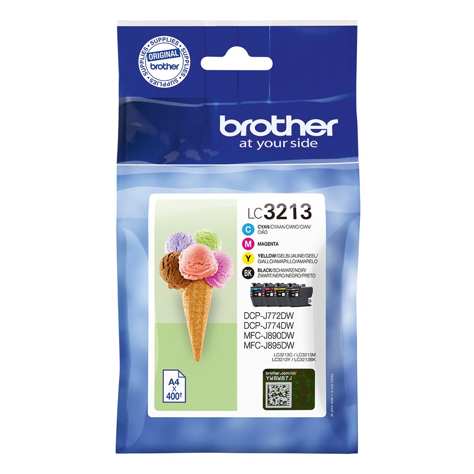 ORIGINALE Brother Multipack nero / ciano / magenta / giallo LC-3213 LC3213VALDR