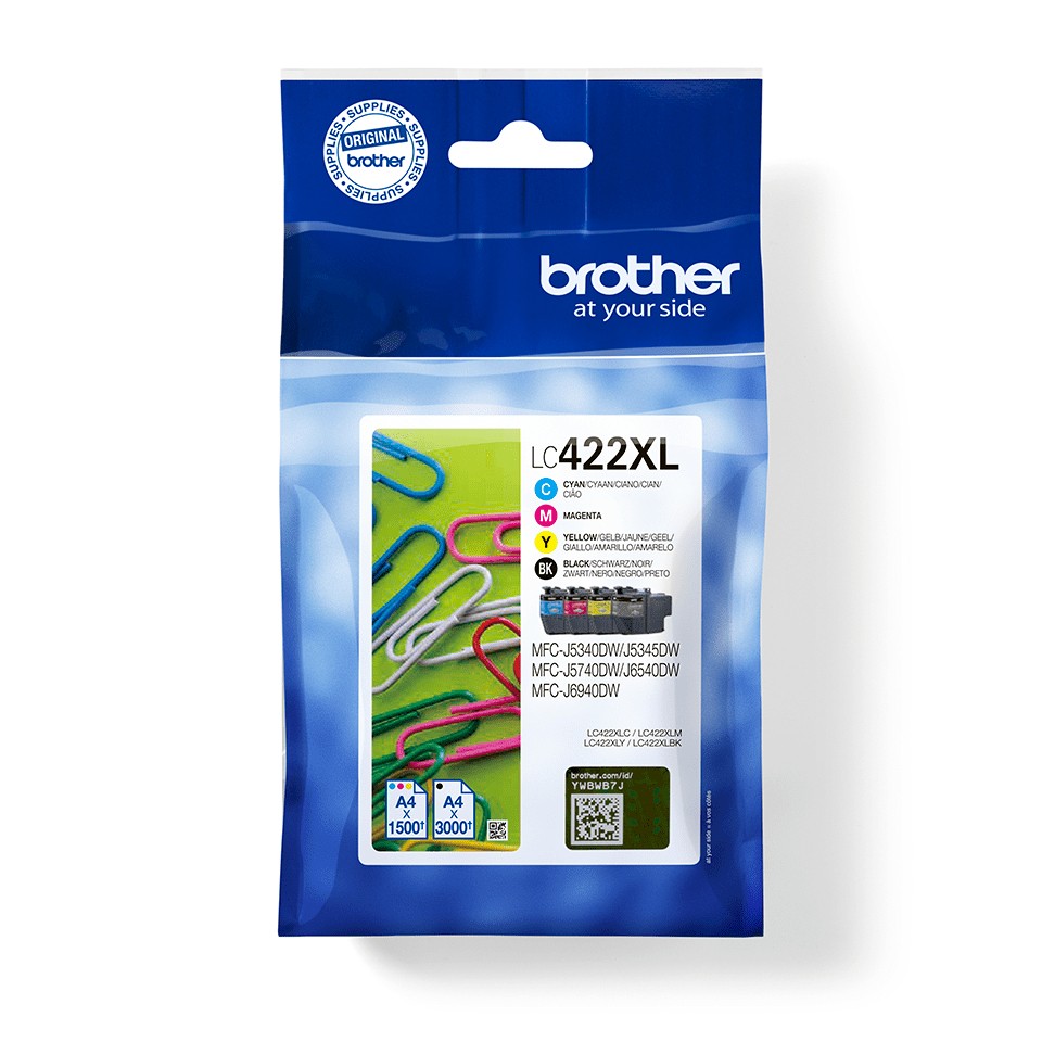 ORIGINALE Brother Multipack nero / ciano / magenta / giallo LC-421XL LC421XLVAL 2000 pagine