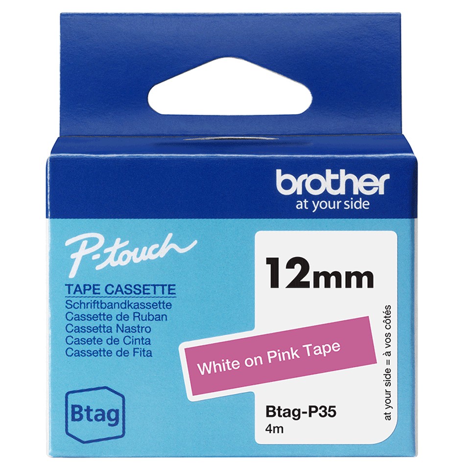 ORIGINALE Brother Nastro Bianco su rose Btag-P35 Btag-P35