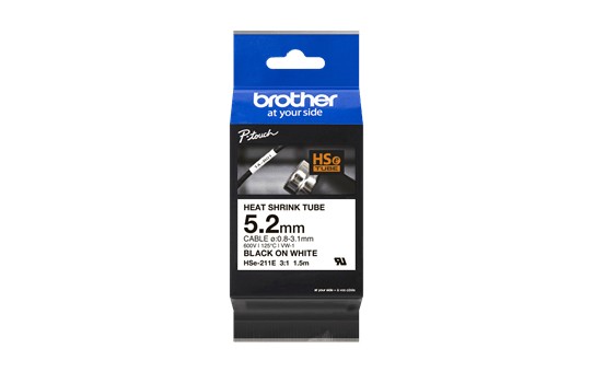 ORIGINALE Brother Nastro Nero su bianco HSe-211E