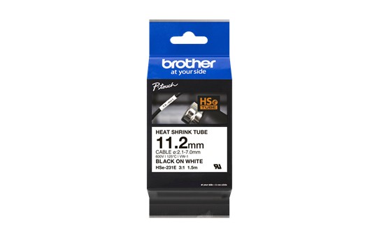 ORIGINALE Brother Nastro Nero su bianco HSe-231E ORIGINALE Brother Nastro Nero su bianco HSe-231E