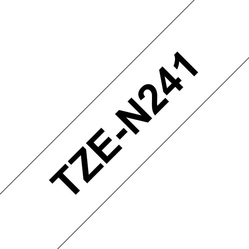 ORIGINALE Brother Nastro Nero su bianco TZe-N241 Nastro per etichettatura nero su bianco Brother TZe-N241 18 mm di larghezza ORIGINALE Brother Nastro Nero su bianco TZe-N241 Nastro per etichettatura nero su bianco Brother TZe-N241 18 mm di larghezza