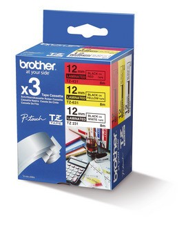 ORIGINALE Brother Nastro Nero su biancosuNero su rossosuNero su giallo TZe-31M3 TZ-31M3 TZe-231 + TZe-431 + TZe-631