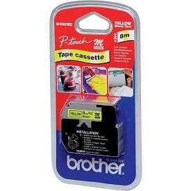 ORIGINALE Brother Nastro Nero su giallo M-K621BZ M-K621 9 mm x 8 m non laminato