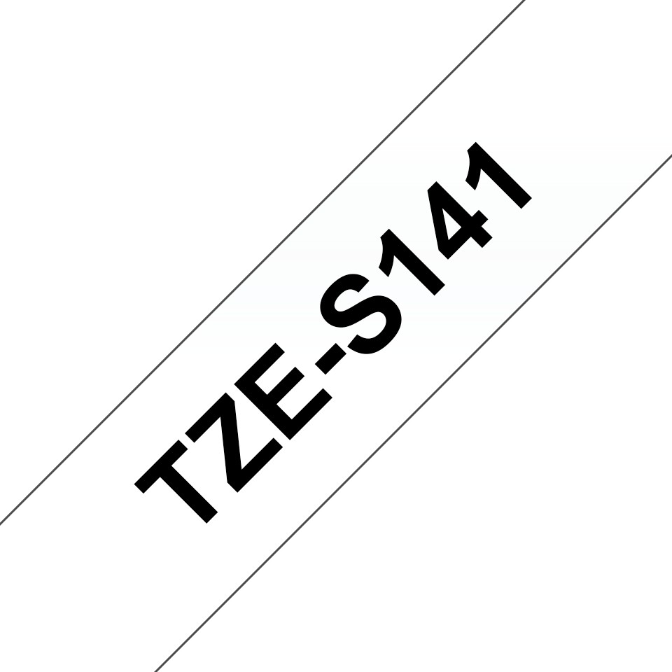 ORIGINALE Brother Nastro Nero su trasparente TZe-S141 TZ-S141 18 mm x 8 m laminato