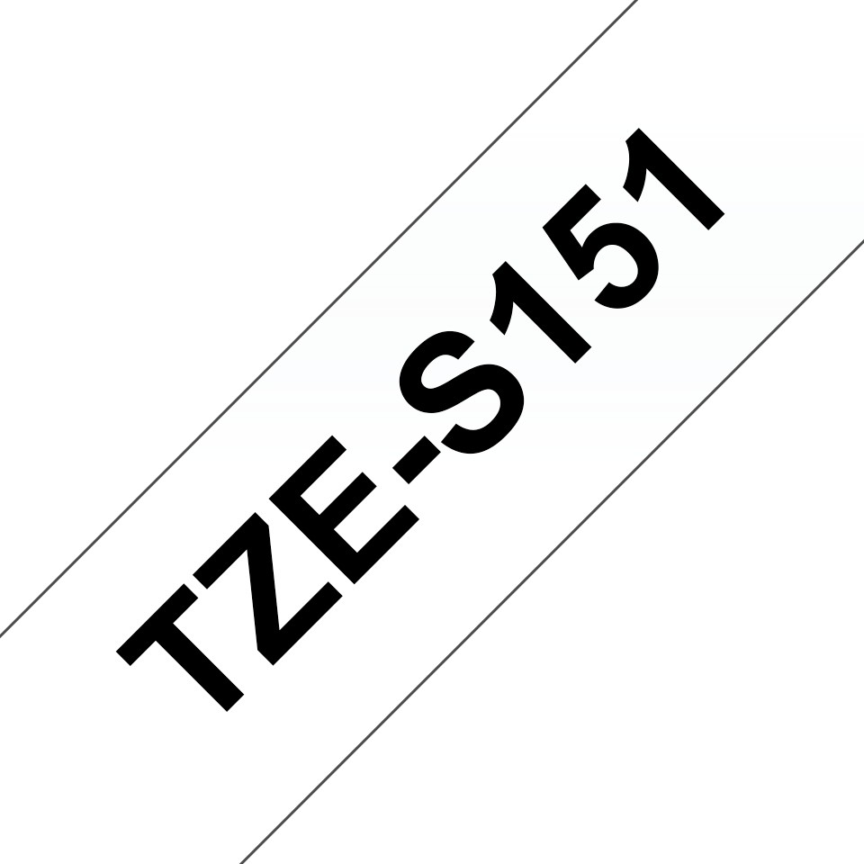 ORIGINALE Brother Nastro Nero su trasparente TZe-S151 TZ-S151 24 mm x 8 m laminato