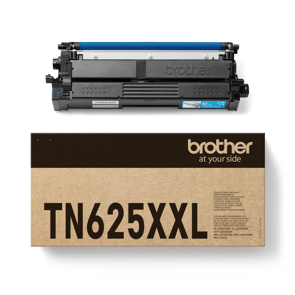 ORIGINALE Brother toner ciano TN-625XXLC 625XXL 6500 pagine