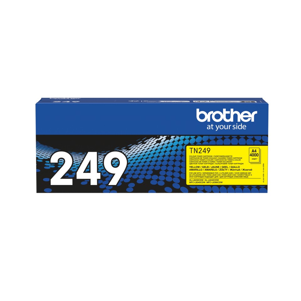 ORIGINALE Brother toner giallo TN-249Y 249 4000 pagine ORIGINALE Brother toner giallo TN-249Y 249 4000 pagine