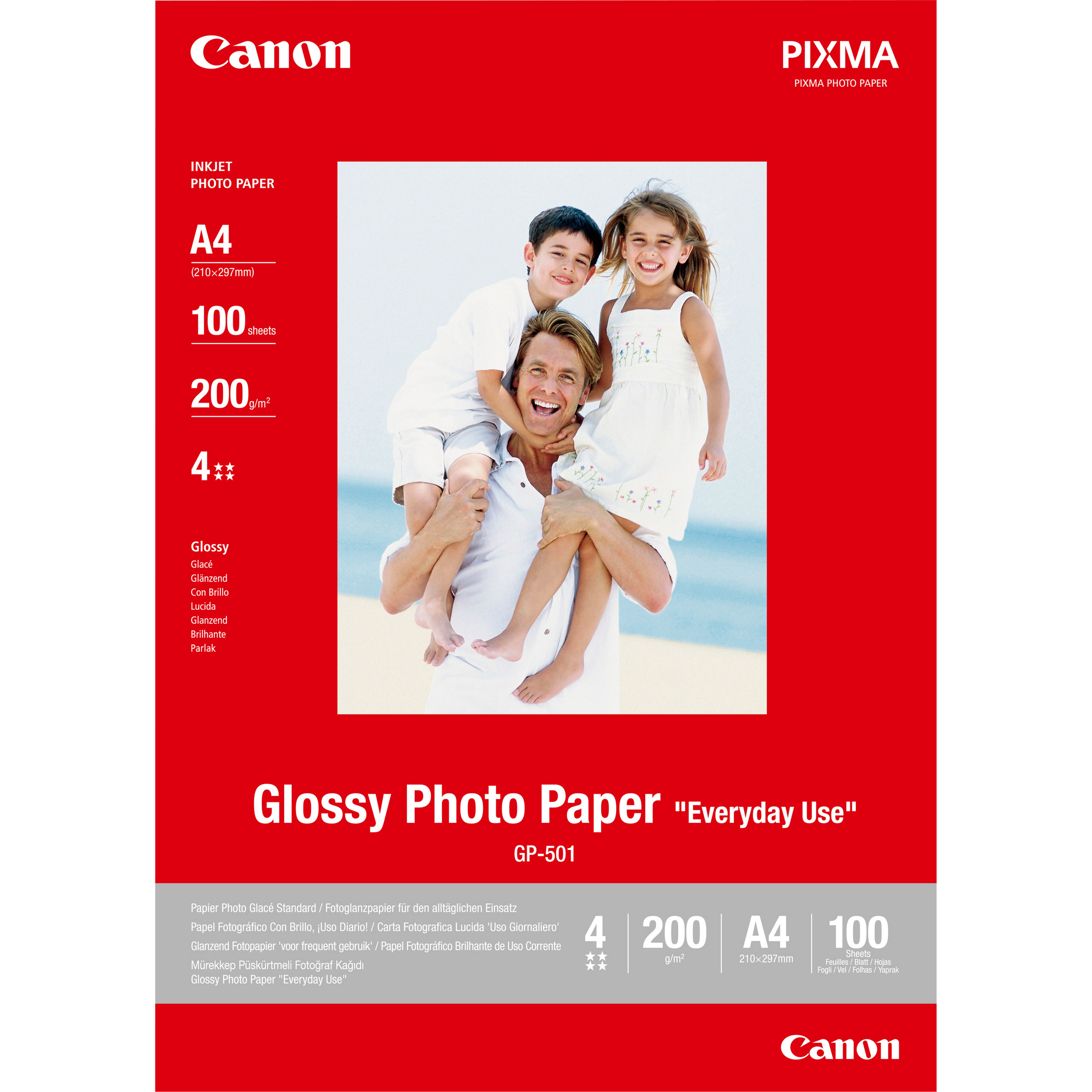 ORIGINALE Canon Carta Bianco 0775B001 GP-501 Carta fotografica DIN A4 200 g/m? 100 fogli brillante ORIGINALE Canon Carta Bianco 0775B001 GP-501 Carta fotografica DIN A4 200 g/m? 100 fogli brillante