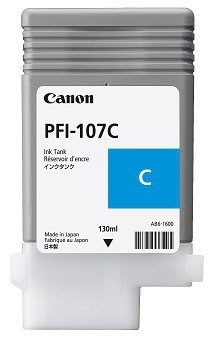 ORIGINALE Canon Cartuccia d'inchiostro ciano PFI-107c 6706B001 130ml