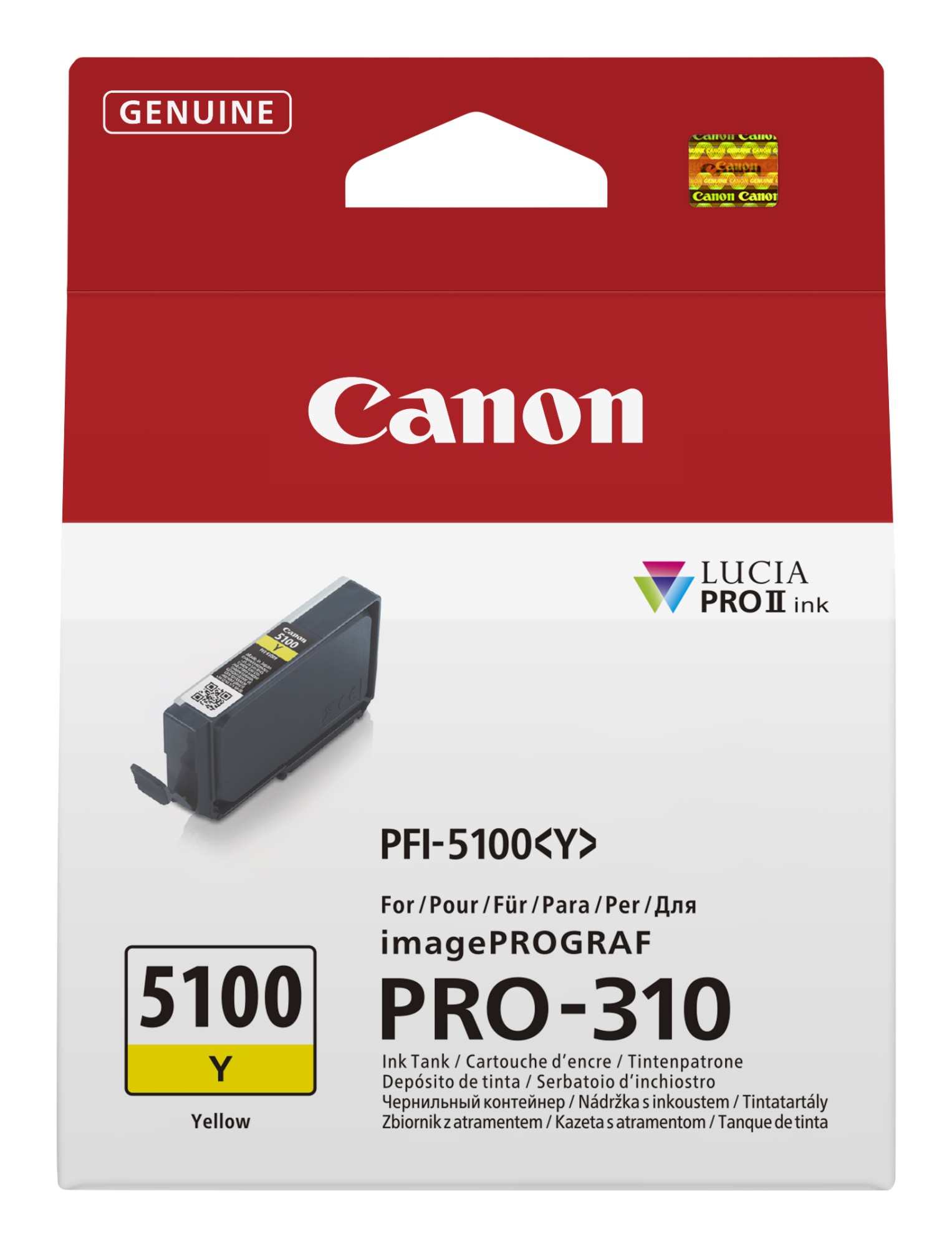 ORIGINALE Canon Cartuccia d'inchiostro giallo PFI-5100y 6955C001 14ml