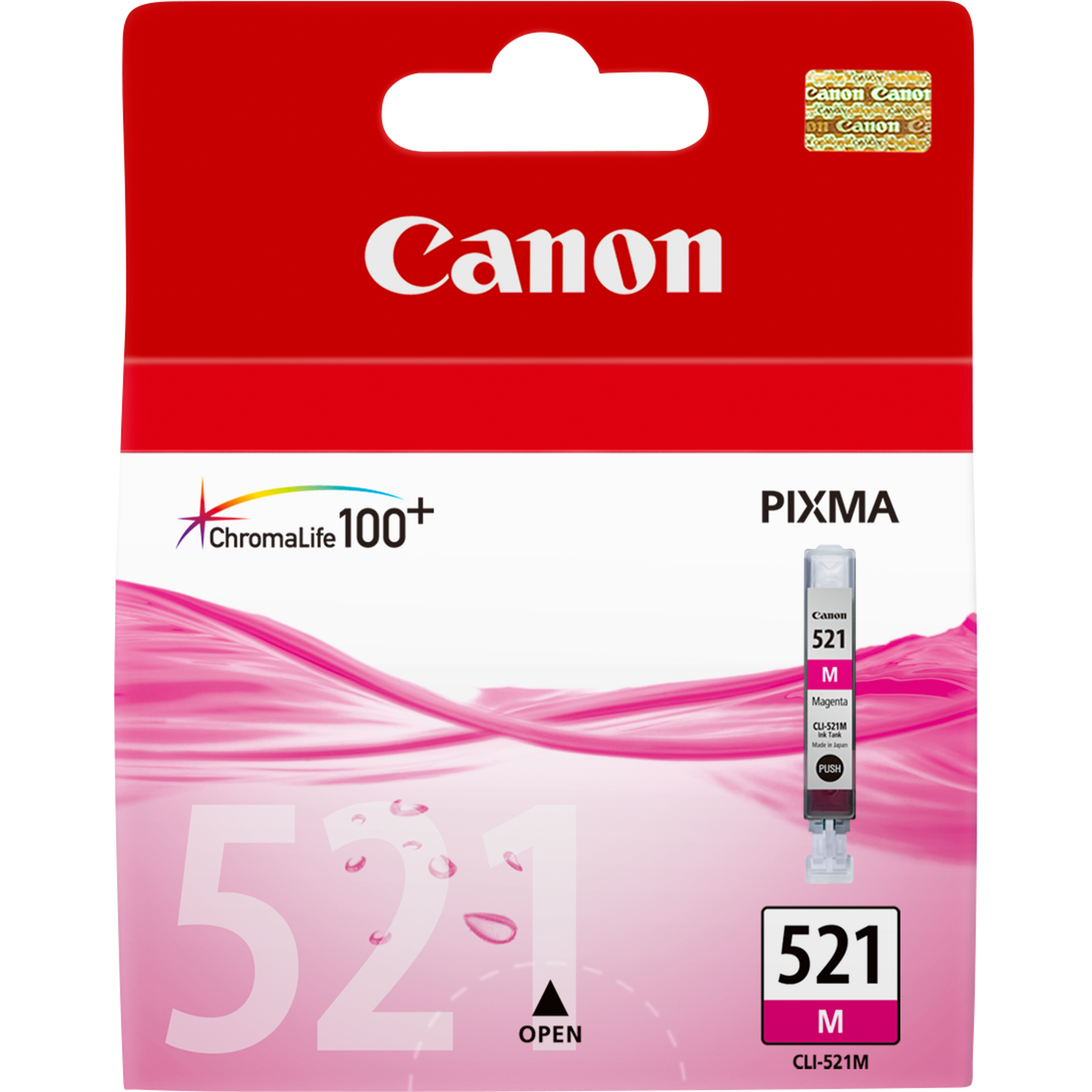 ORIGINALE Canon Cartuccia d'inchiostro magenta CLI-521m 2935B001 9ml ORIGINALE Canon Cartuccia d'inchiostro magenta CLI-521m 2935B001 9ml