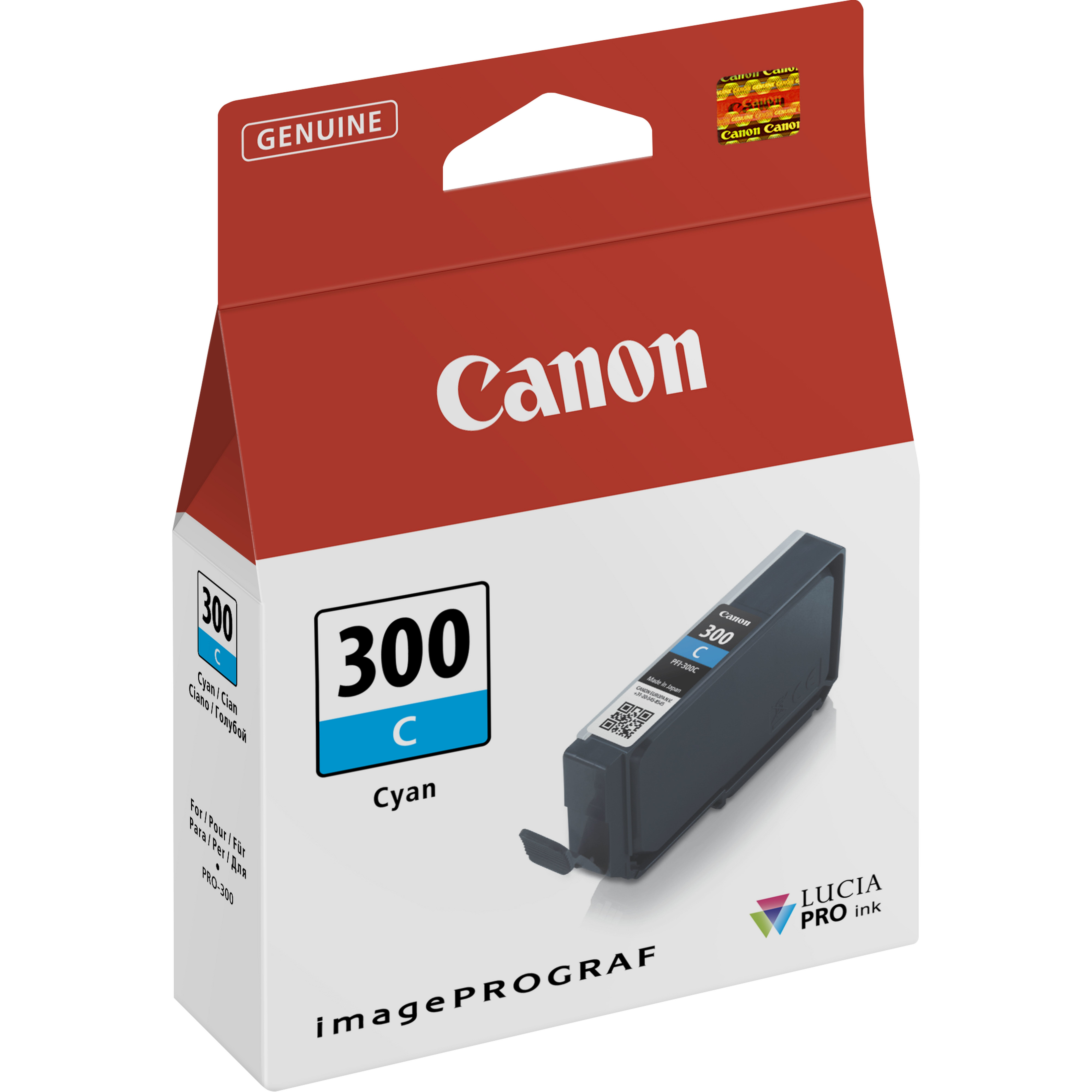 ORIGINALE Canon Cartuccia di inchiostro ciano PFI-300c 4194C001 14ml ORIGINALE Canon Cartuccia di inchiostro ciano PFI-300c 4194C001 14ml