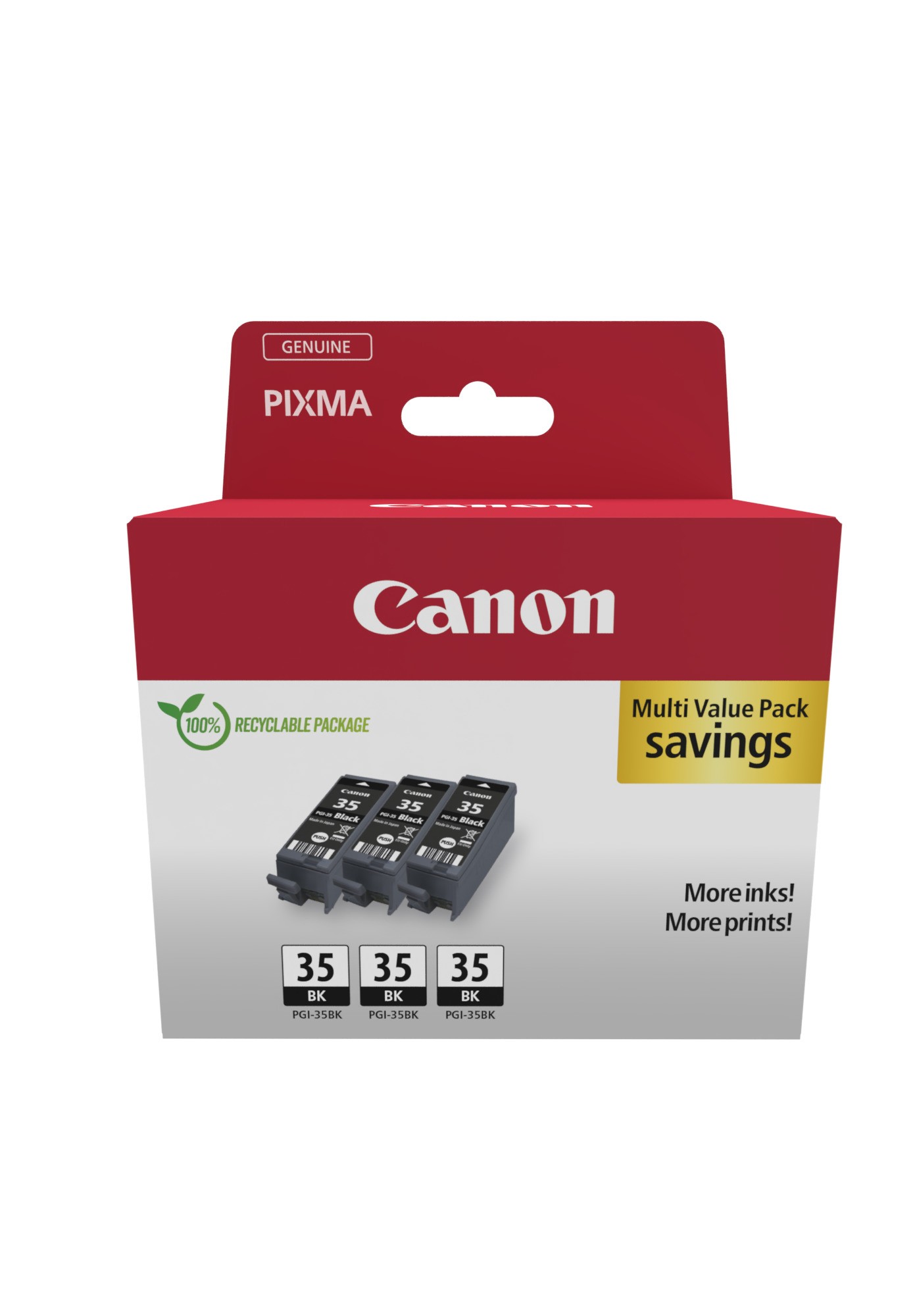 ORIGINALE Canon Multipack nero PGI-35BK 3er 1509B028