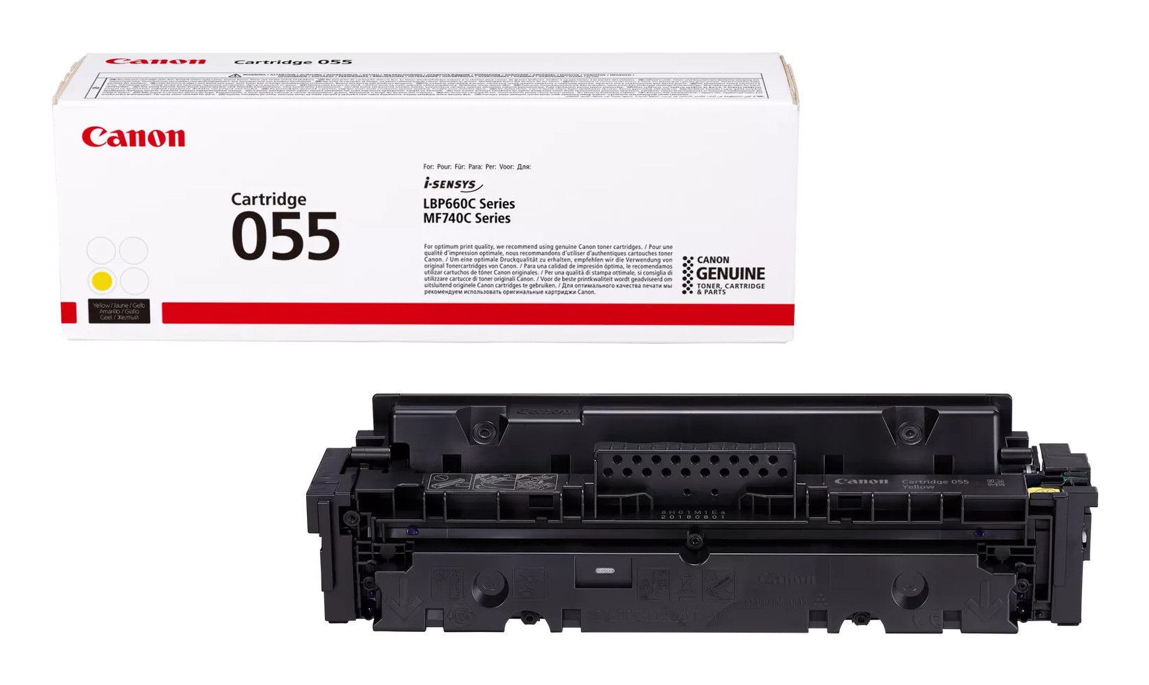 ORIGINALE Canon toner giallo 055 y 3013C002 2100 pagine ORIGINALE Canon toner giallo 055 y 3013C002 2100 pagine