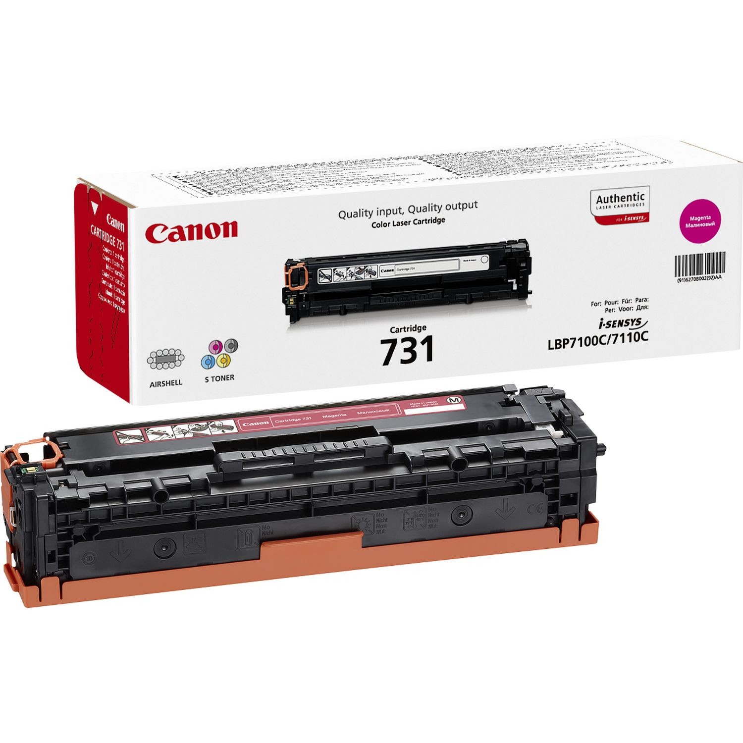 ORIGINALE Canon toner magenta 731 M 6270B002 1500 pagine ORIGINALE Canon toner magenta 731 M 6270B002 1500 pagine