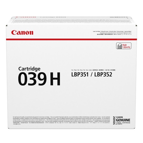 ORIGINALE Canon toner nero 039h 0288C001 25000 pagine ORIGINALE Canon toner nero 039h 0288C001 25000 pagine