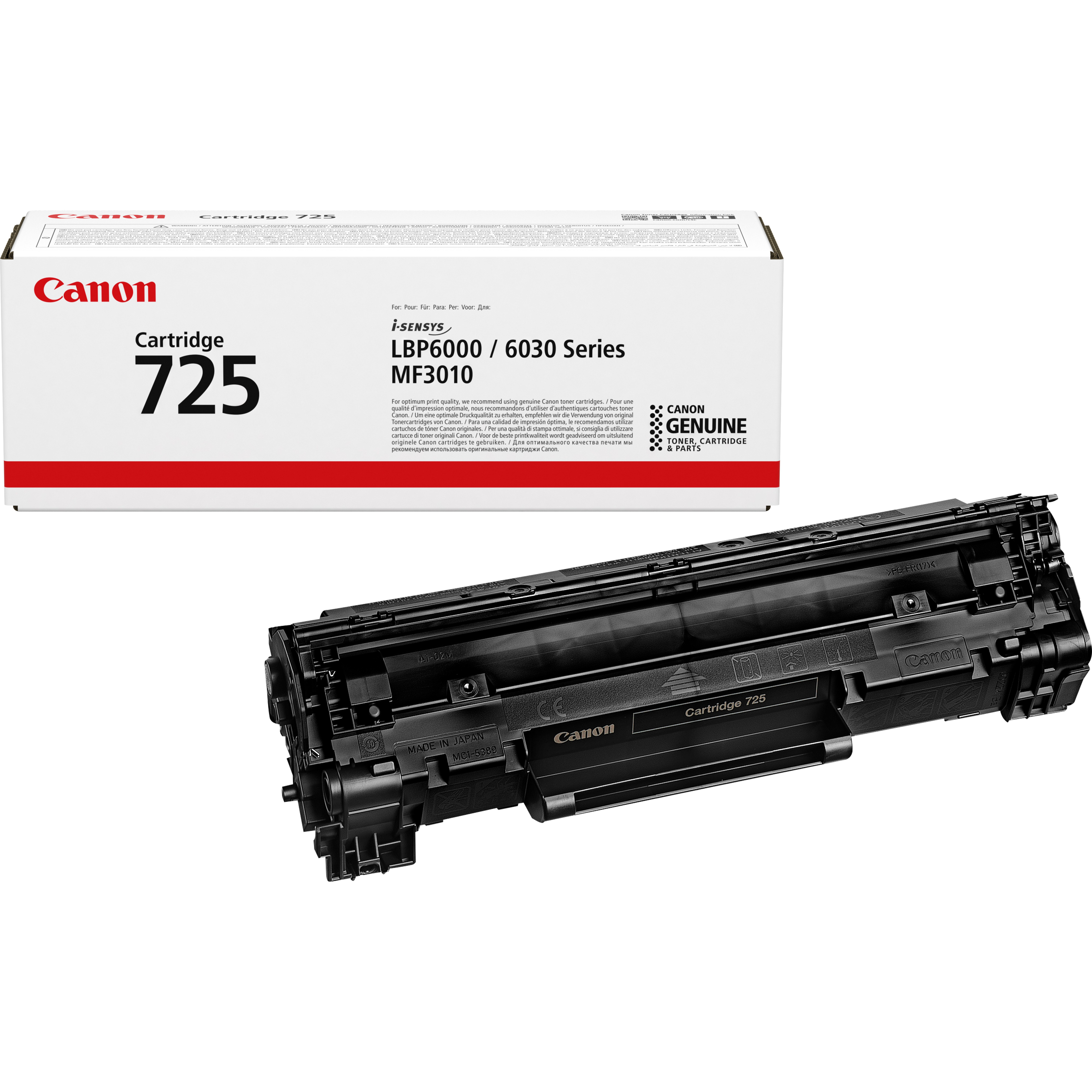 ORIGINALE Canon toner nero 725 3484B002 1600 pagine ORIGINALE Canon toner nero 725 3484B002 1600 pagine