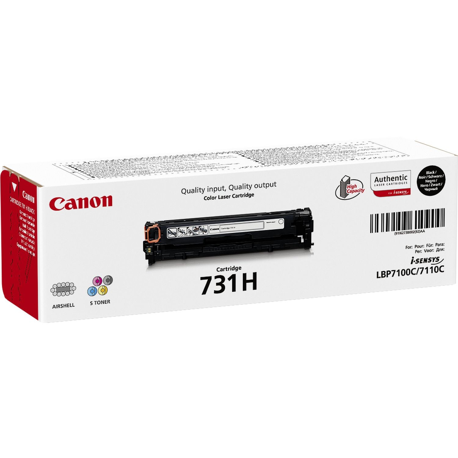 ORIGINALE Canon toner nero 731 HBK 6273B002 2400 pagine alta capacit? ORIGINALE Canon toner nero 731 HBK 6273B002 2400 pagine alta capacit?