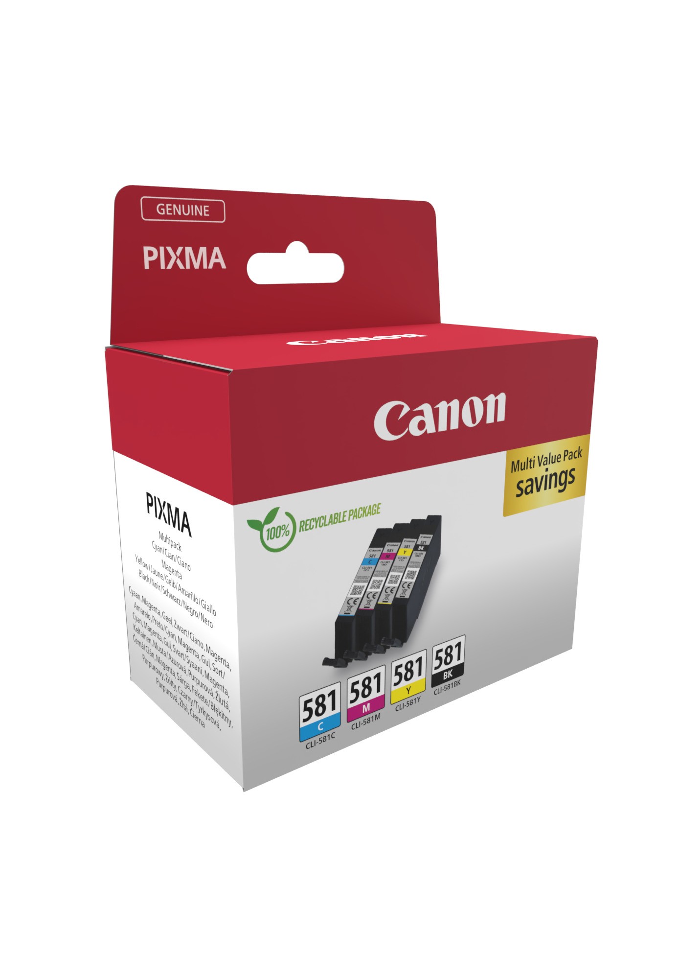 ORIGINALE Canon Value Pack nero / ciano / magenta / giallo CLI-581 + 10x15 cm Fotopapier 50 fogli 1503 pagine ORIGINALE Canon Value Pack nero / ciano / magenta / giallo CLI-581 + 10x15 cm Fotopapier 50 fogli 1503 pagine