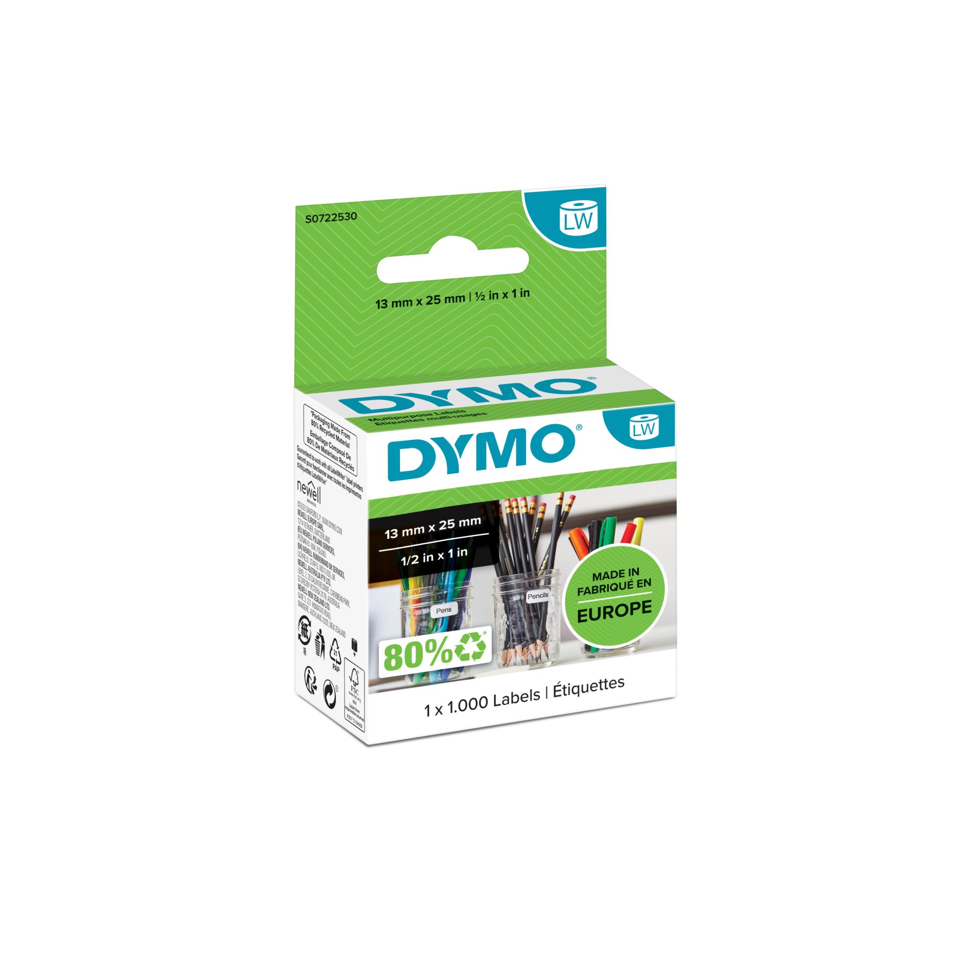 ORIGINALE DYMO Etichette Bianco S0722530 11353 etichette bianche25x13mm 1000 pezzi ORIGINALE DYMO Etichette Bianco S0722530 11353 etichette bianche25x13mm 1000 pezzi