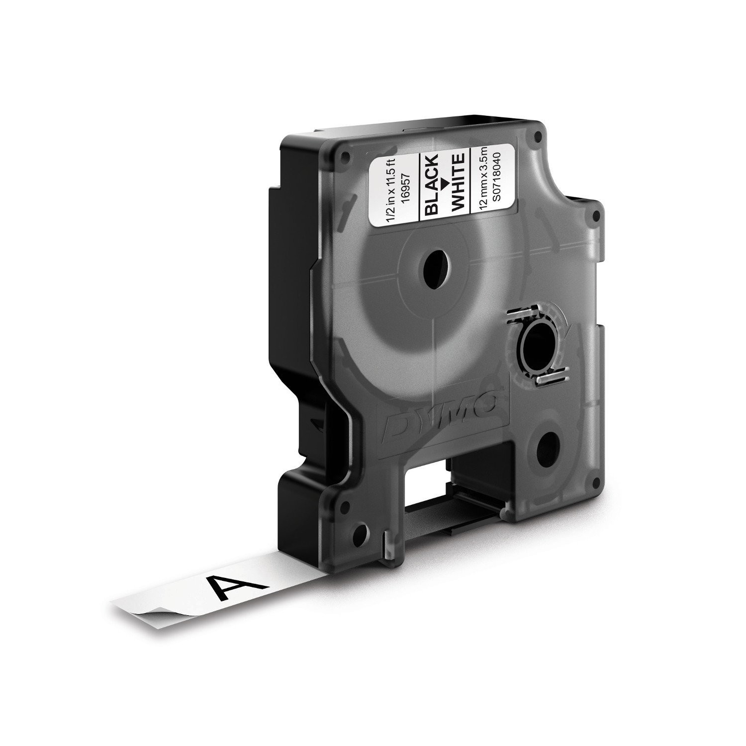 ORIGINALE DYMO Nastro Nero su bianco S0718040 16957 12mm x 35m Nastro-Nylon-D1 ORIGINALE DYMO Nastro Nero su bianco S0718040 16957 12mm x 35m Nastro-Nylon-D1